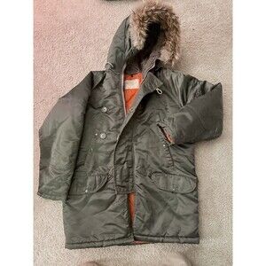 VTG 1960s Golden Fleece TYPE N-3B Flying Jacket Parka Coyote Fur Hood Mens 40 M